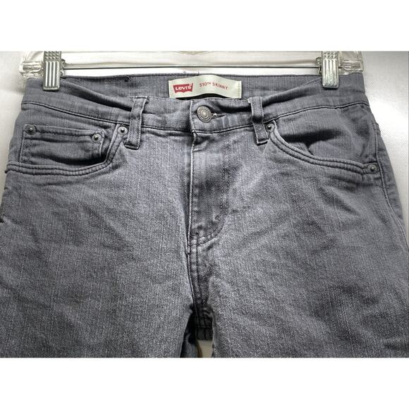 Levi’s 510 Skinny Factory Faded Black Denim Jeans Boys 18 Regular 28 x 28 - Picture 4 of 9